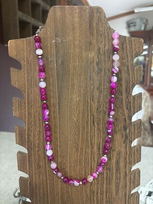 Dyed Agate &amp; Navajo Pearls