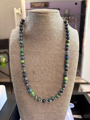Azurite-malachite &amp; Navajo Pearls