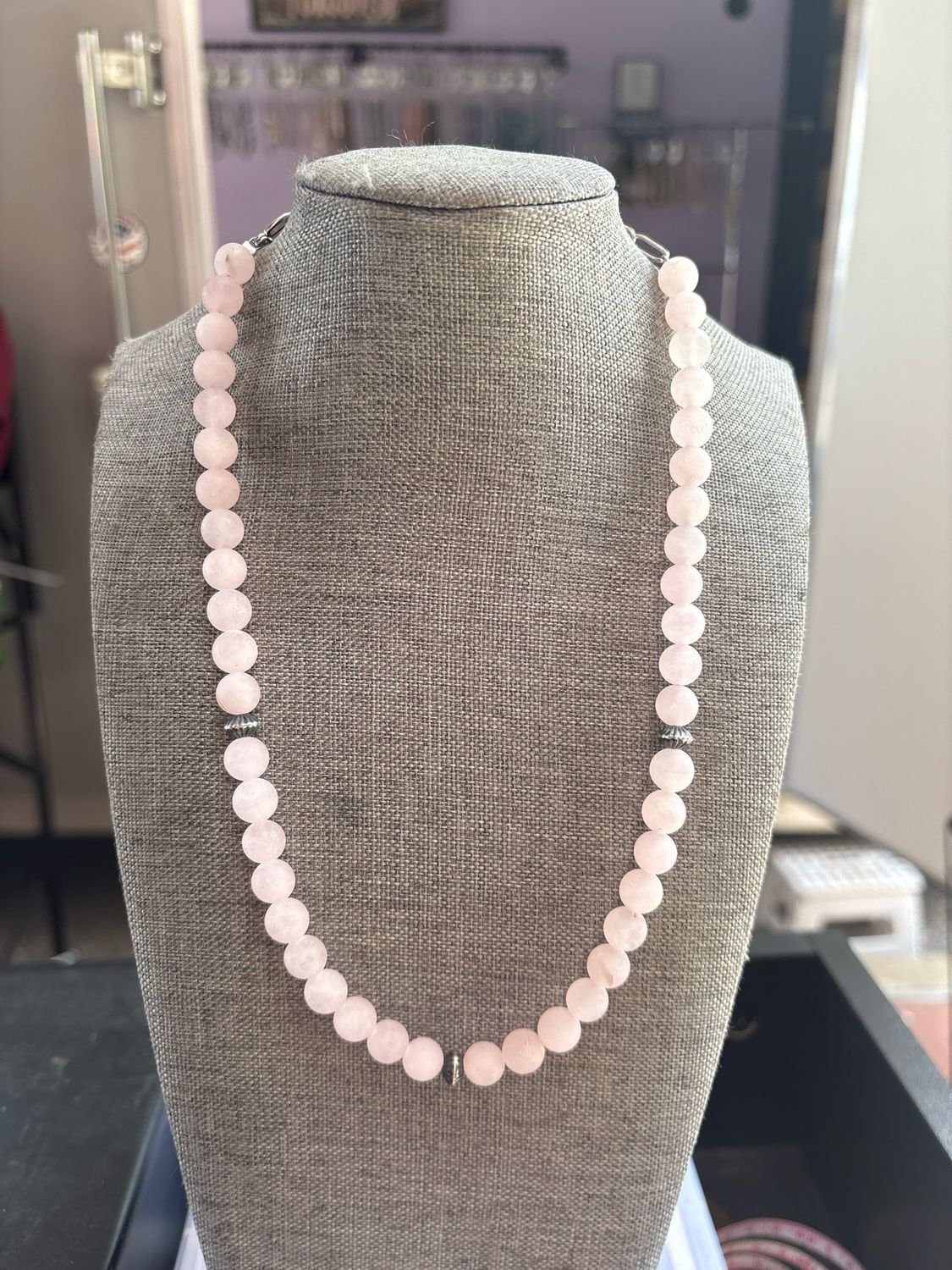 Rose Quartz &amp; Navajo Pearls