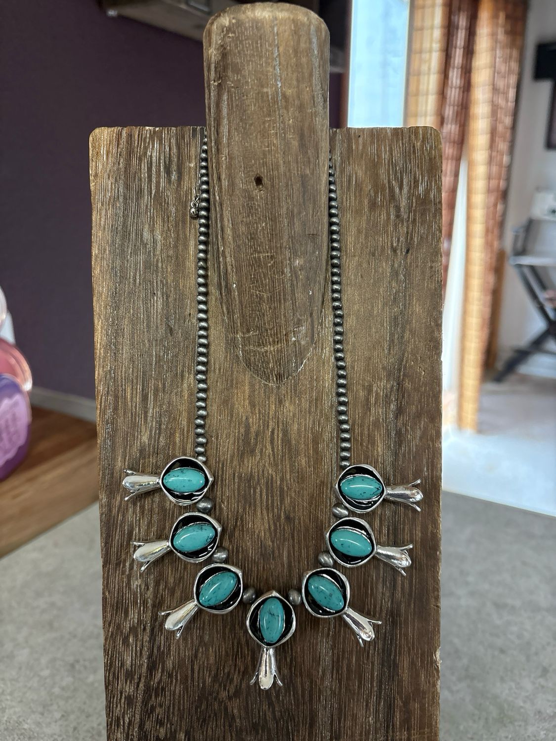 Faux Turquoise Naja &amp; Navajo Pearls