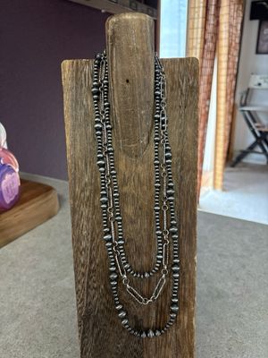 3 Strand Faux Navajo Pearls