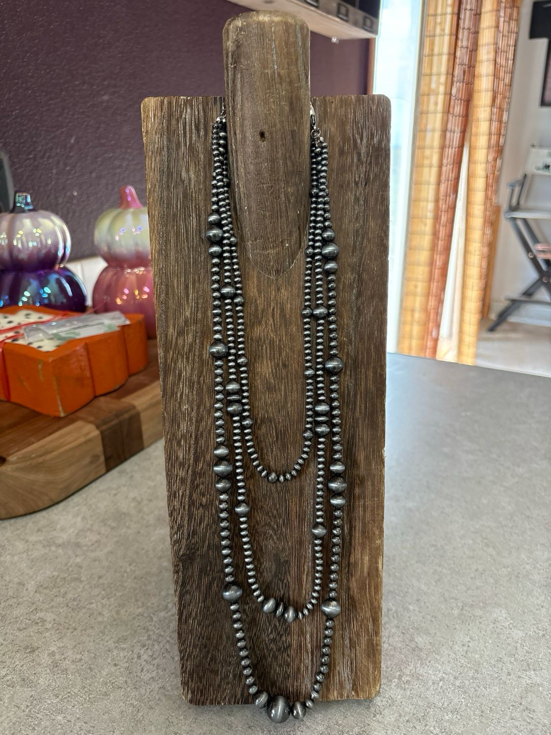 3 Strand Faux Navajo Pearls