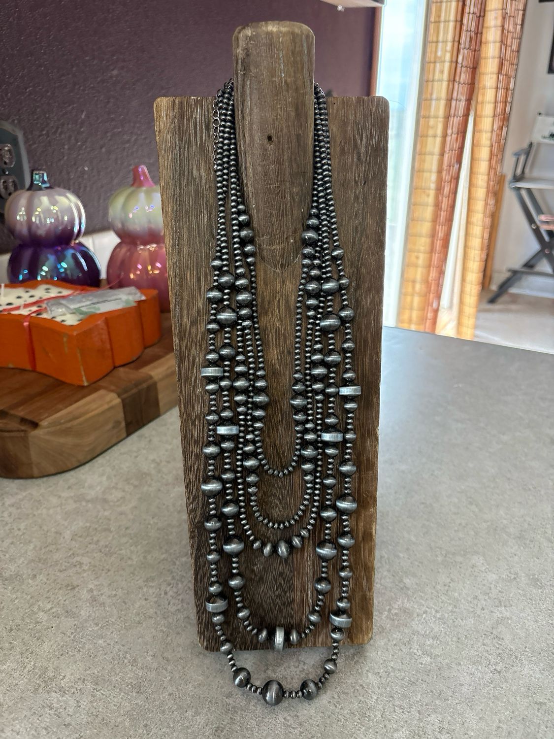 5 Strand Faux Navajo Pearls
