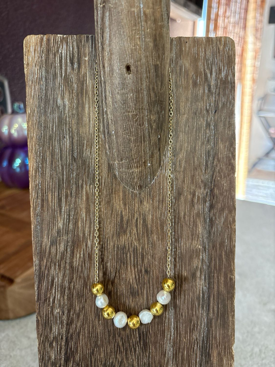 Gold &amp; Pearl Stacker
