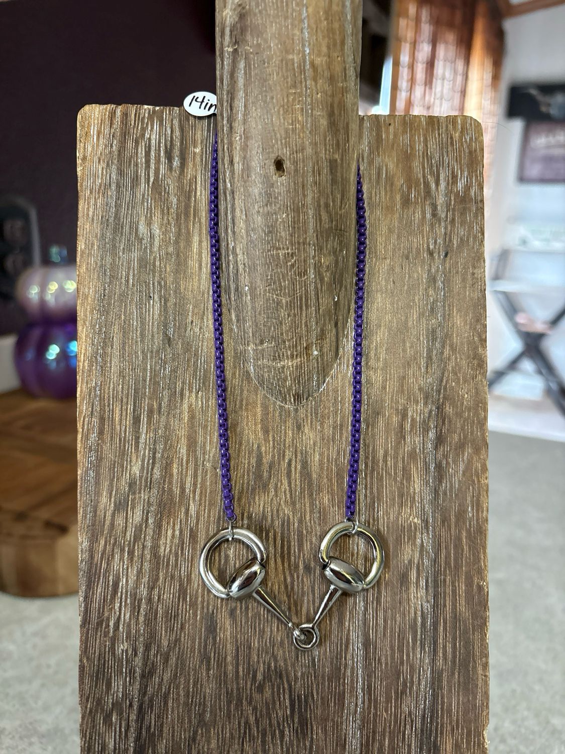 Bridle Bit &amp; Purple Chain