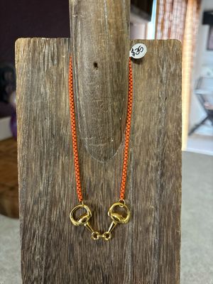 Orange Chain &amp; Gold Bridle Bit