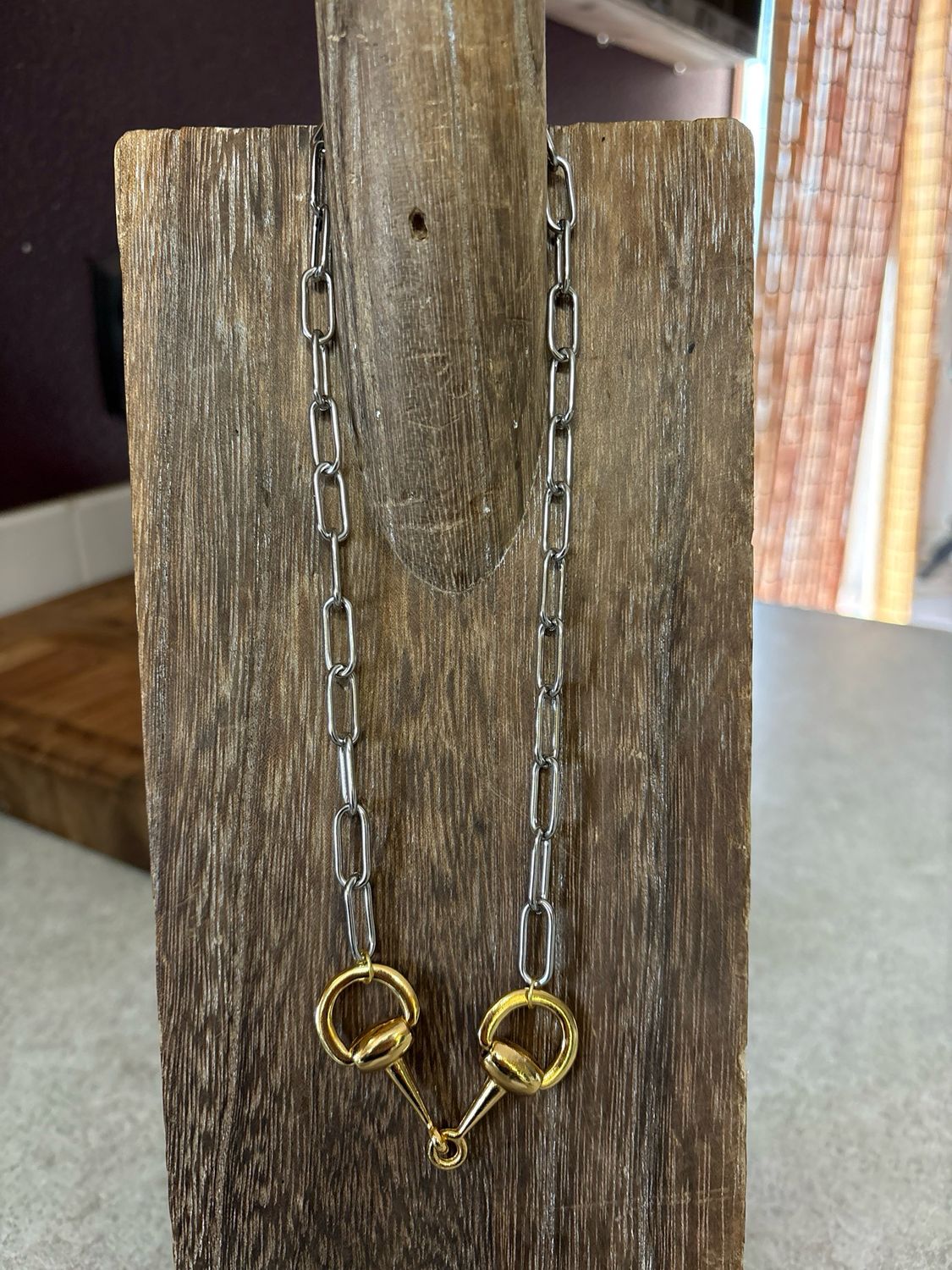 Mixed Metal Bridle Bit Chain