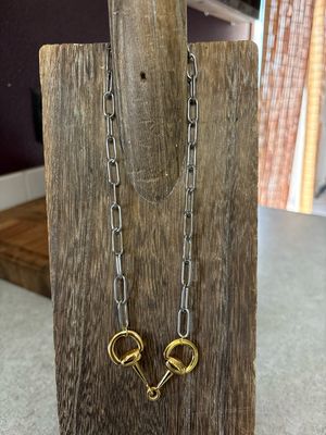 Mixed Metal Bridle Bit Chain
