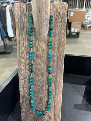 Dyed Agate &amp; Navajo Pearls