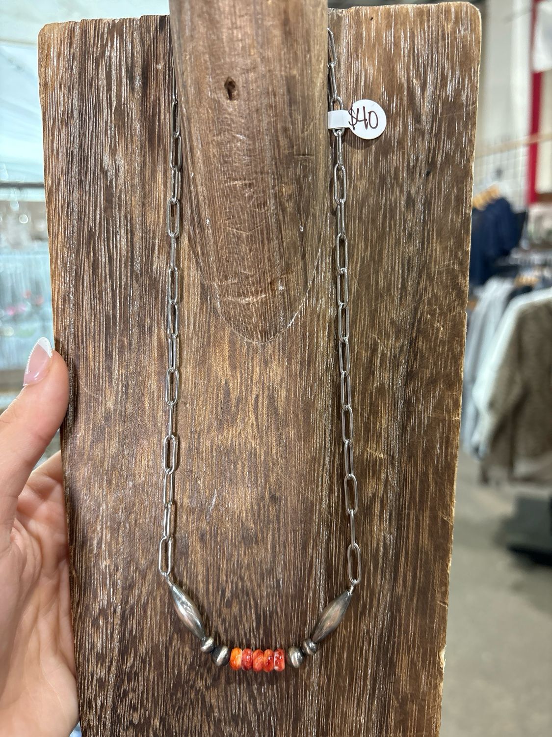 Red Spiny Oyster &amp; Navajo Pearl Stacker