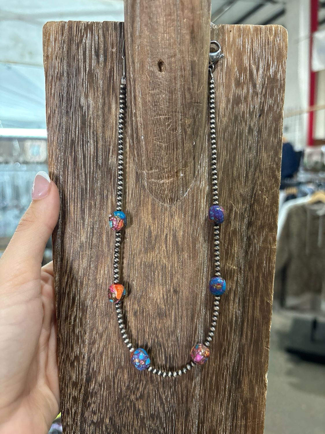 Pink Dahlia &amp; Navajo Pearls