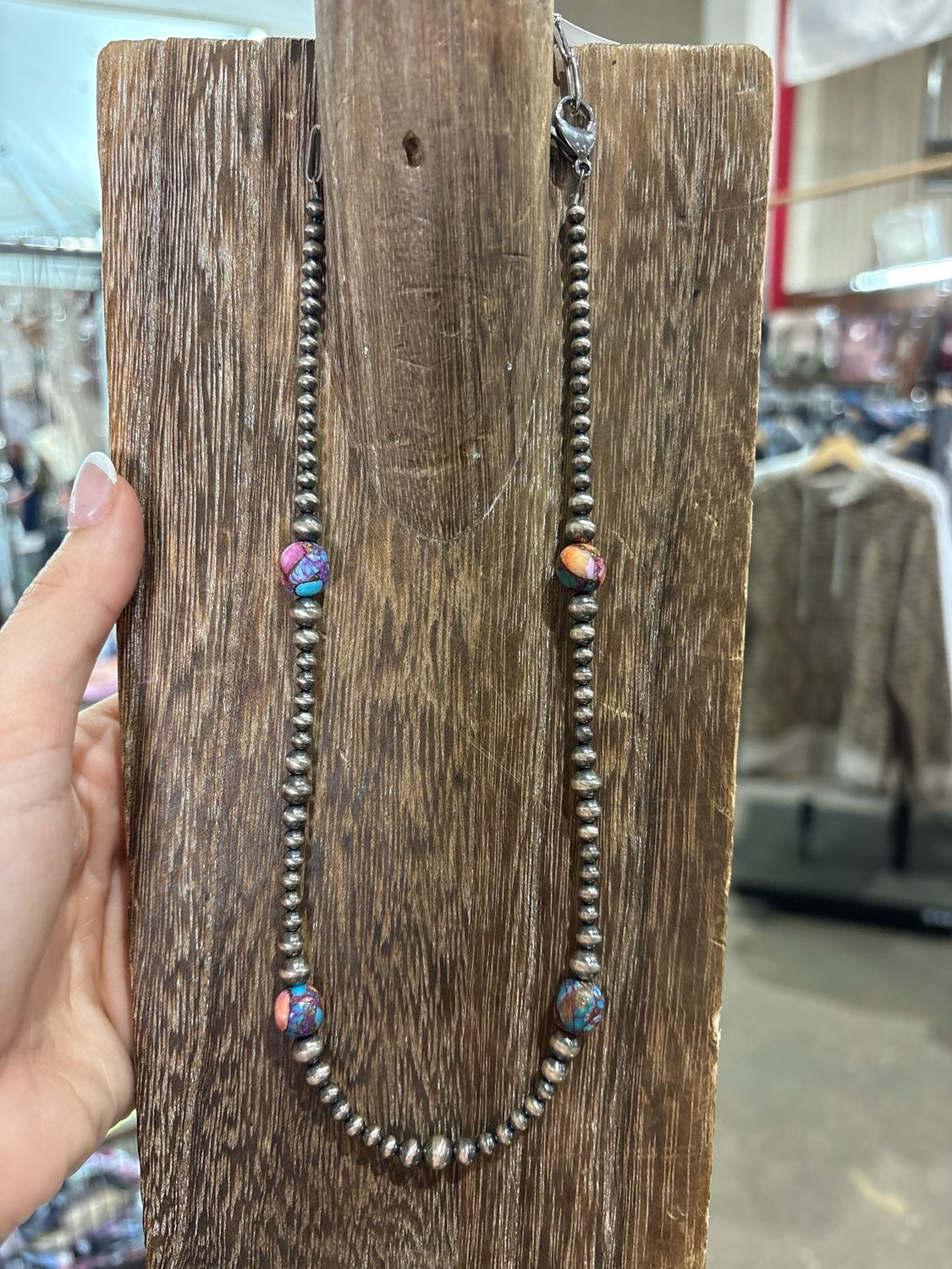 Pink Dahlia &amp; Navajo Pearls