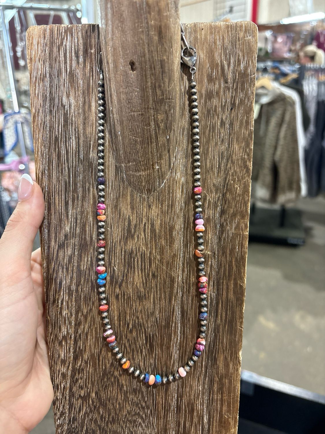 Pink Dahlia &amp; Navajo Pearls