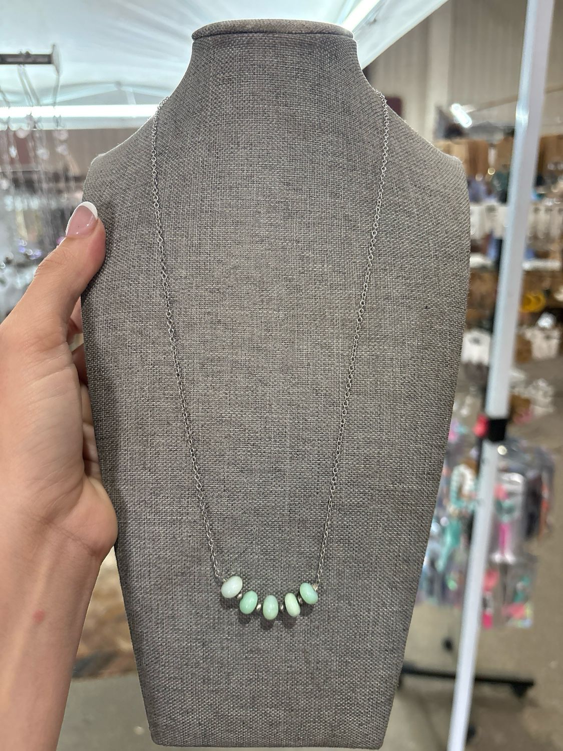 Sea Green Opal &amp; Navajo Pearl Stacker