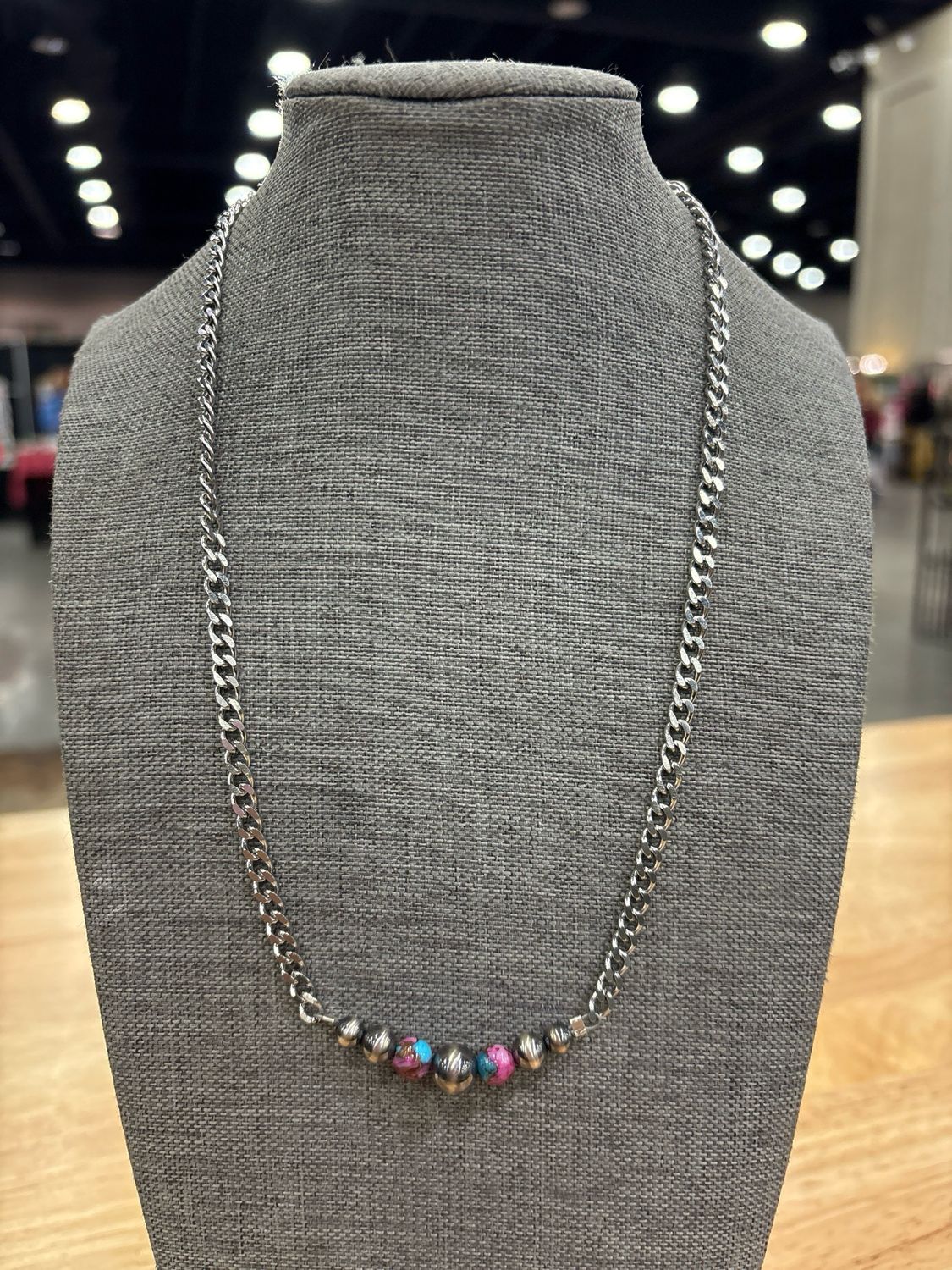 Pink Dahlia &amp; Navajo Pearl Stacker