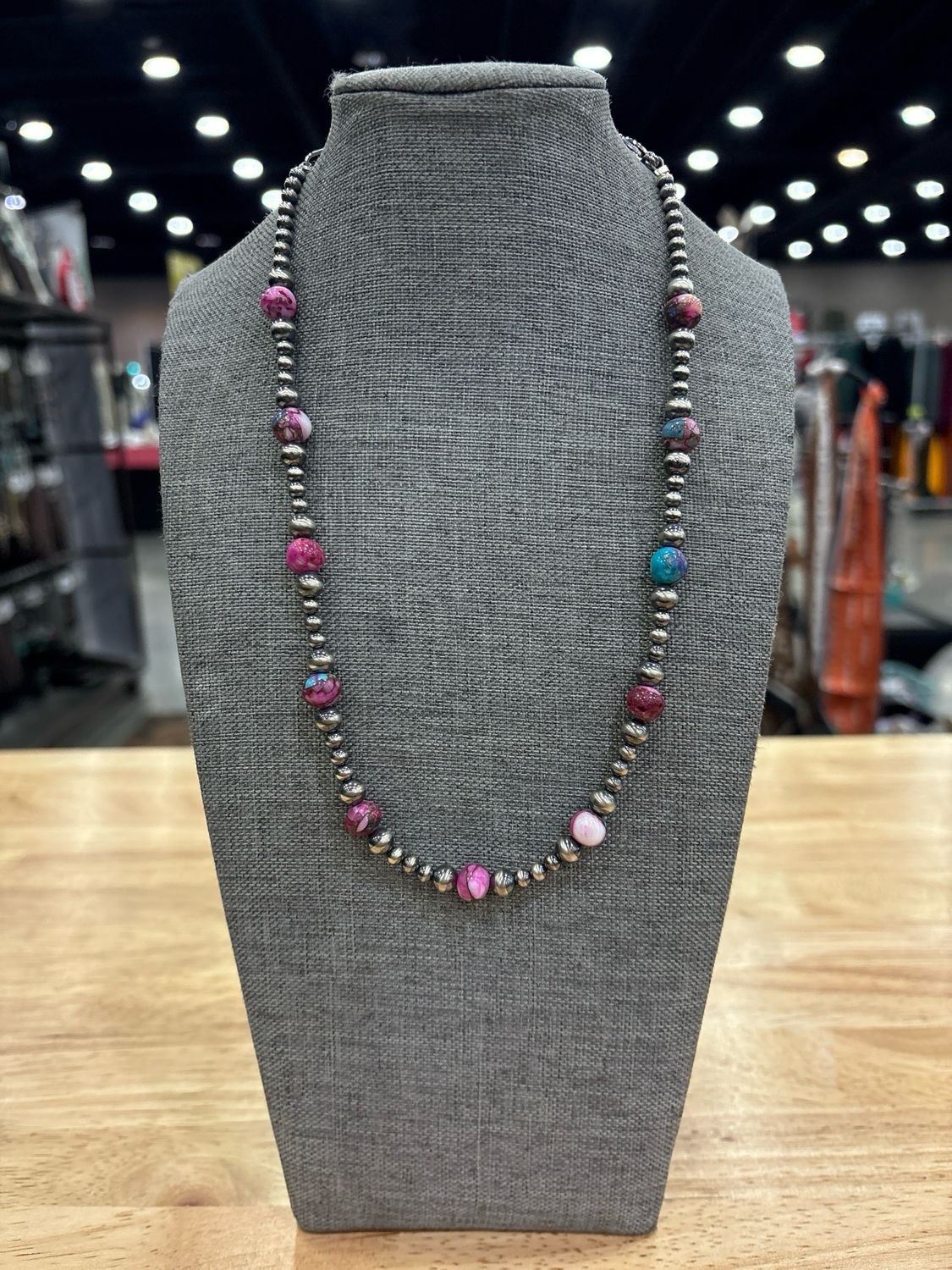 Pink Dahlia &amp; Navajo Pearls