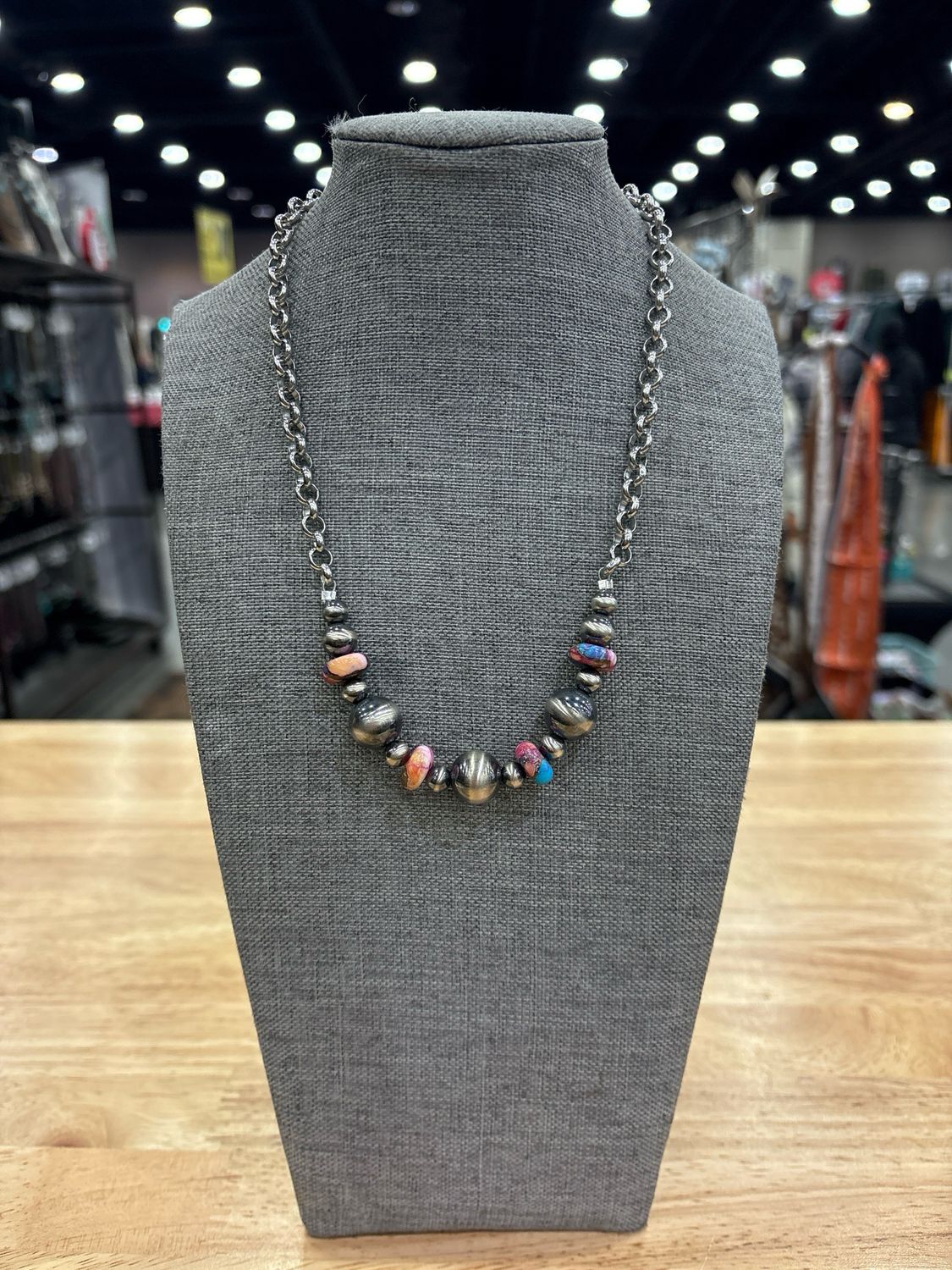 Pink Dahlia &amp; Navajo Pearl Stacker