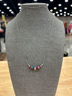 Pink Dahlia &amp; Navajo Pearl Stacker