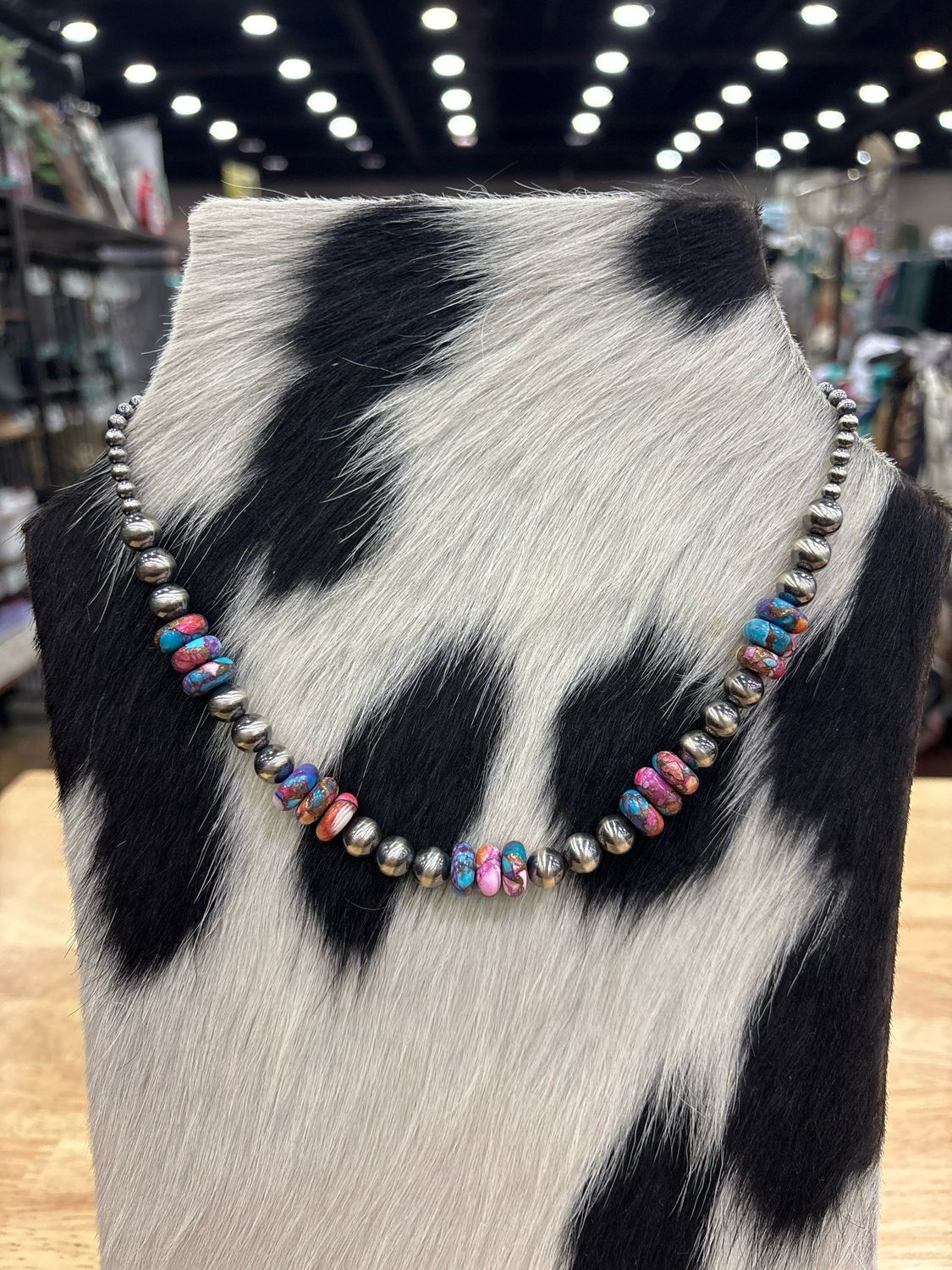 Pink Dahlia &amp; Navajo Pearls