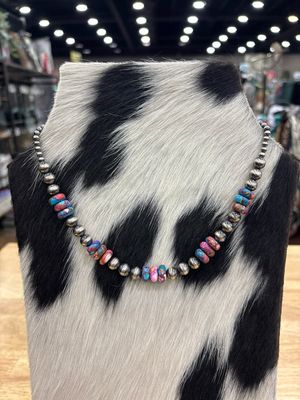 Pink Dahlia &amp; Navajo Pearls