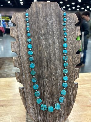 Turquoise Coins &amp; Navajo Pearls