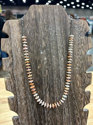 Orange Spiny Oyster &amp; Navajo Pearls
