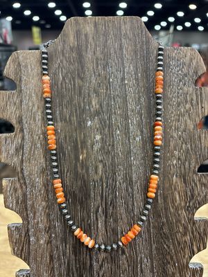Orange Spiny Oyster &amp; Navajo Pearls