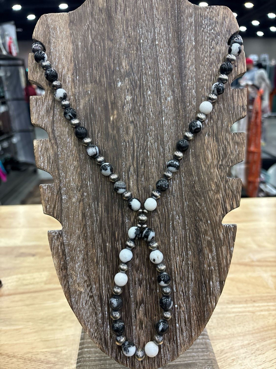 Zebra Jasper Loop &amp; Navajo Pearls