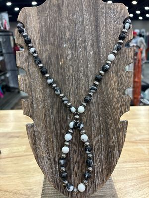 Zebra Jasper Loop &amp; Navajo Pearls