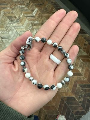 Zebra Jasper &amp; Navajo Pearl Bracelet