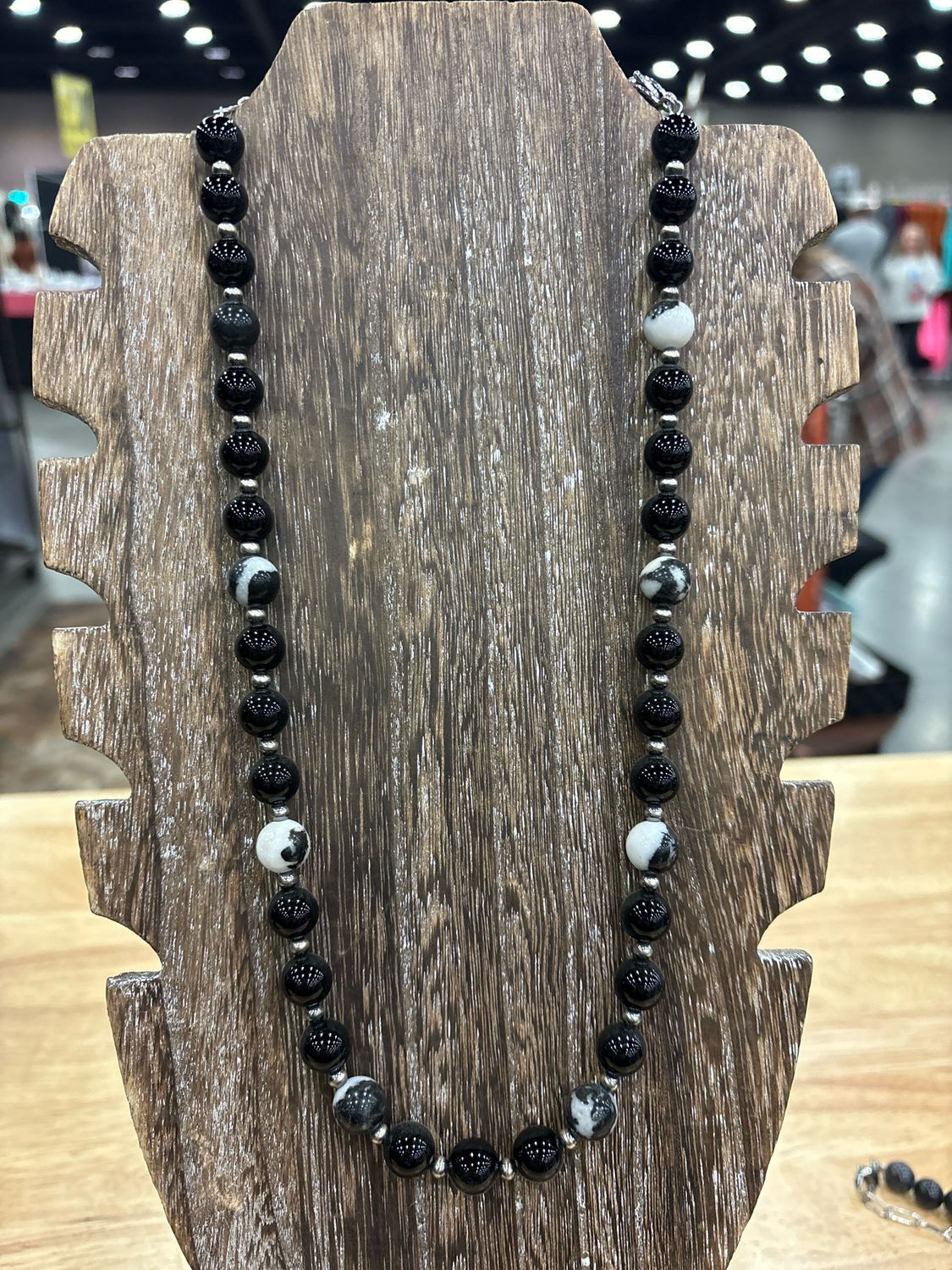 Black Onyx, Zebra Jasper &amp; Navajo Pearls