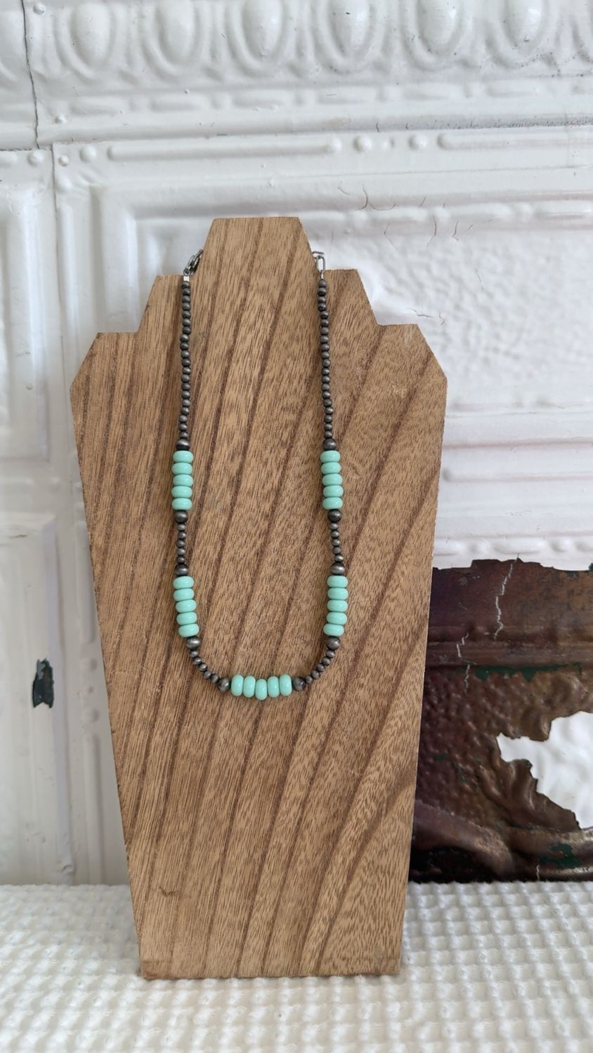 Faux Navajo Pearls &amp; Glass