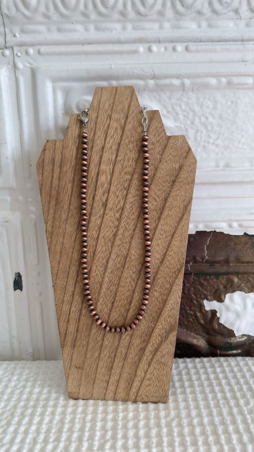 6mm Faux Copper Navajo Pearls