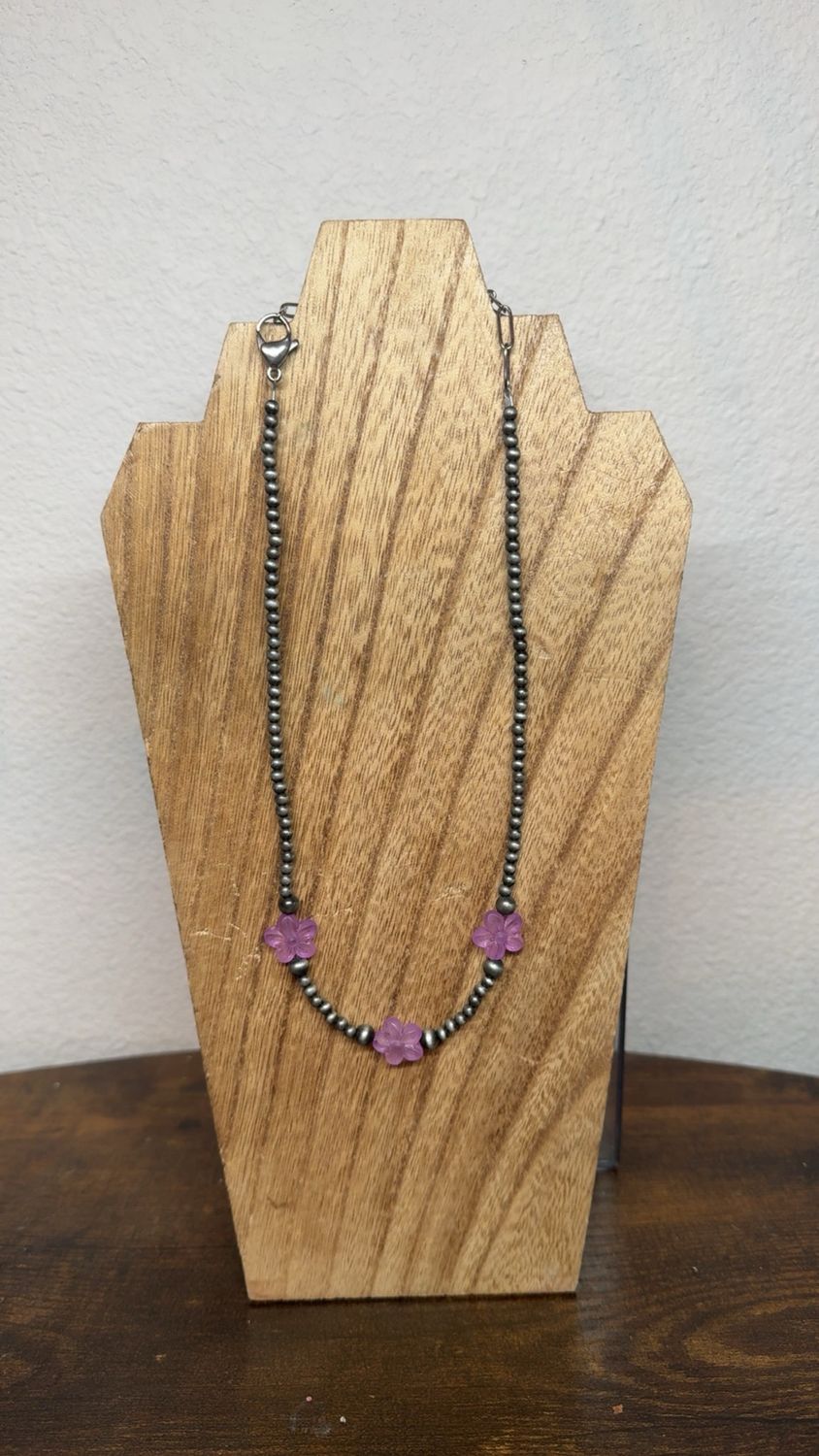 Faux Navajo Pearls &amp; Flowers