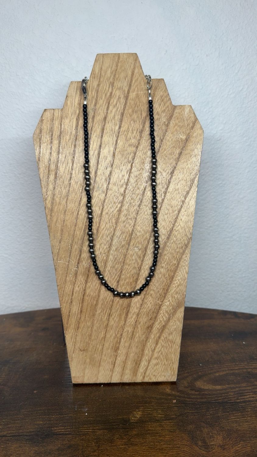 Faux Navajo Pearls &amp; Black Onyx