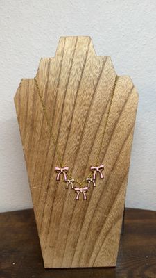 Gold &amp; Pink Bow Charms
