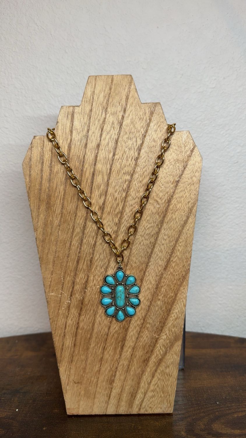 Faux Turquoise Squash Charm