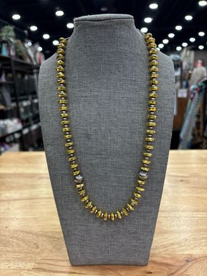 Gold Hematite &amp; Navajo Pearls