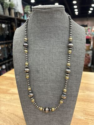 Gold Hematite &amp; Navajo Pearls