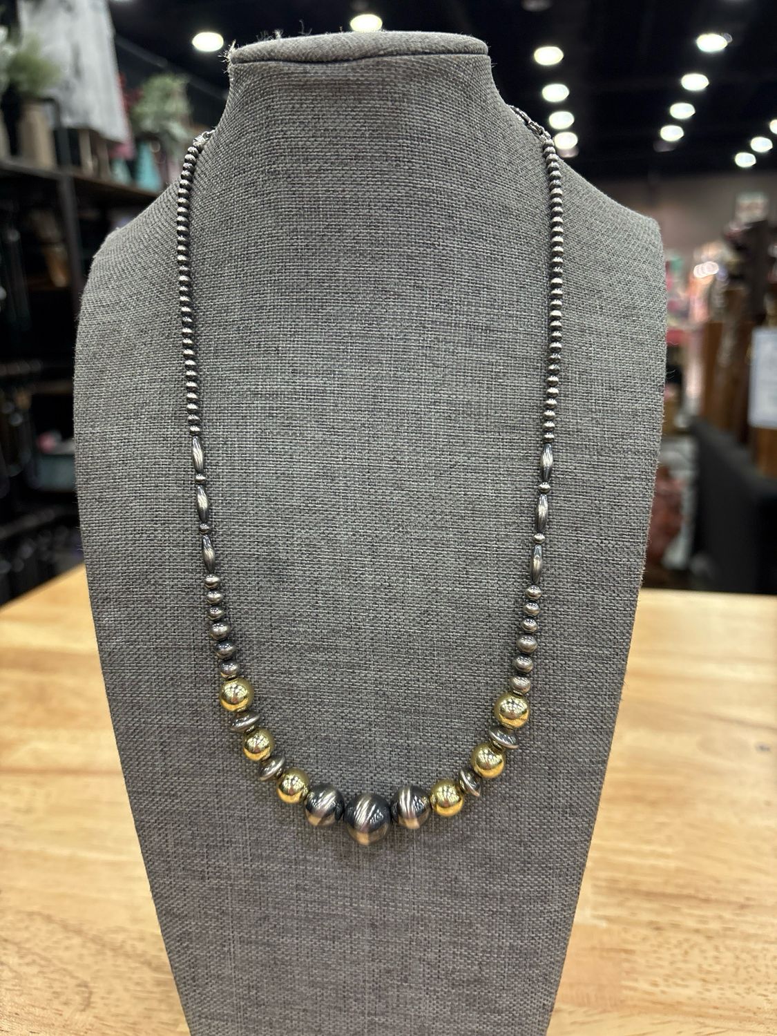 Gold Hematite &amp; Navajo Pearls