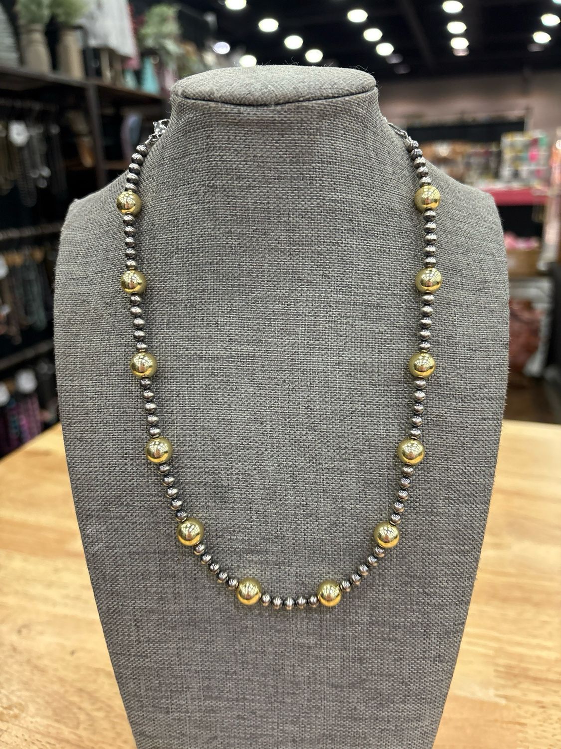 Gold Hematite &amp; Navajo Pearls
