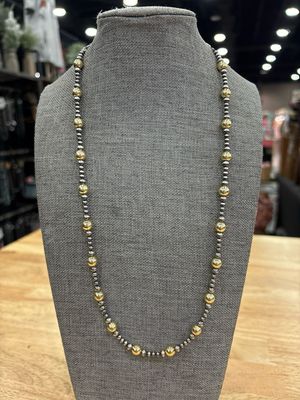 Gold Hematite &amp; Navajo Pearls