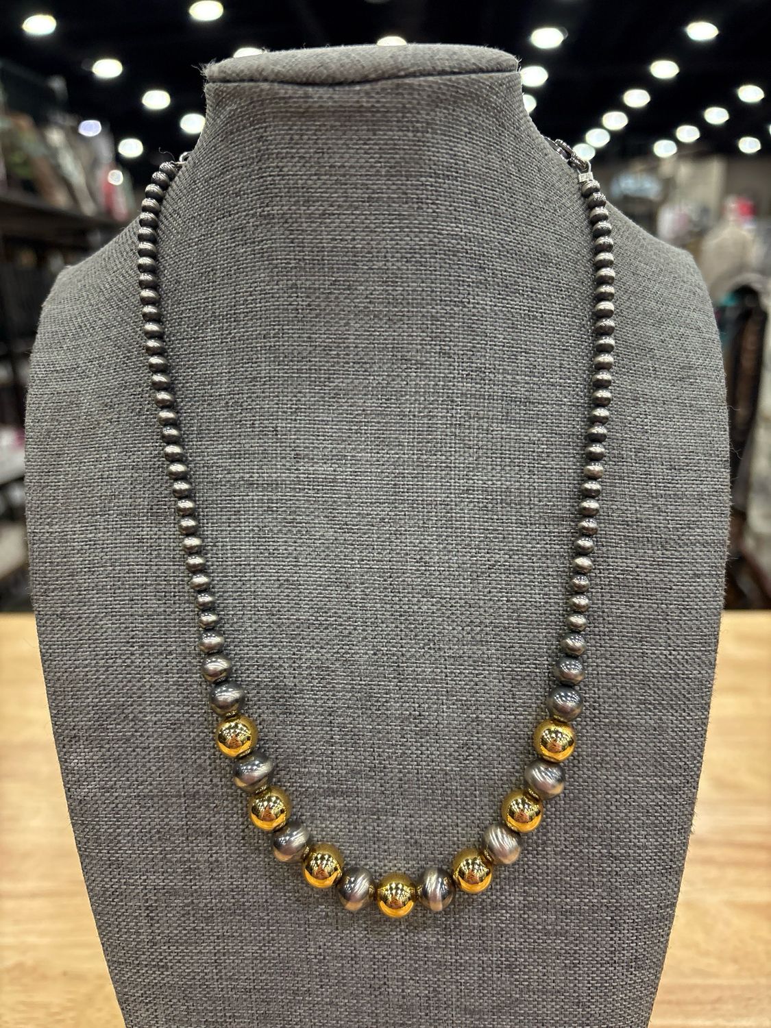 Gold Hematite &amp; Navajo Pearls