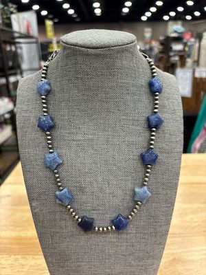 Lapis Stars &amp; Navajo Pearls