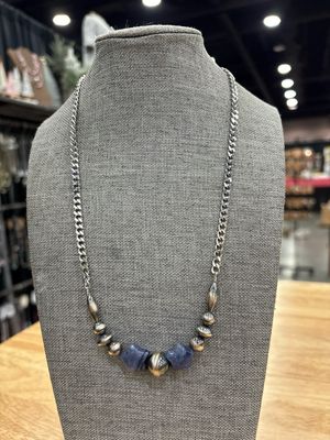 Lapis Star &amp; Navajo Pearls