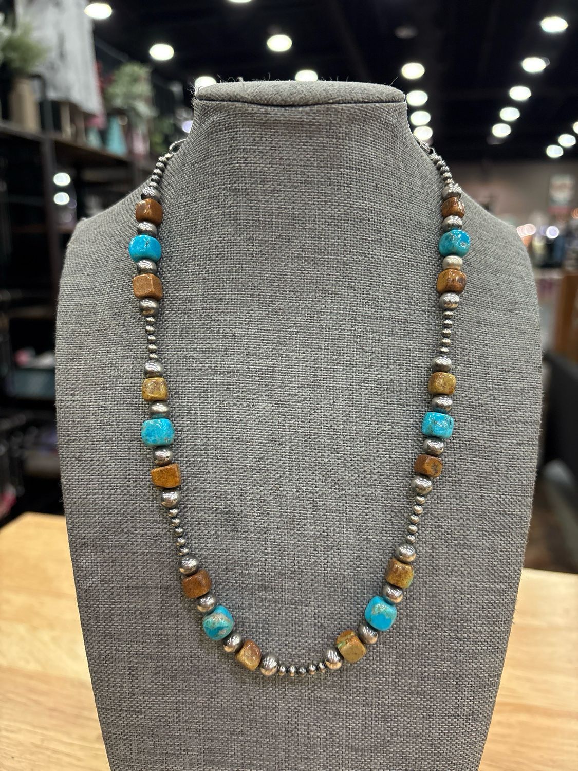Royston &amp; Kingman Turquoise with Navajo Pearls