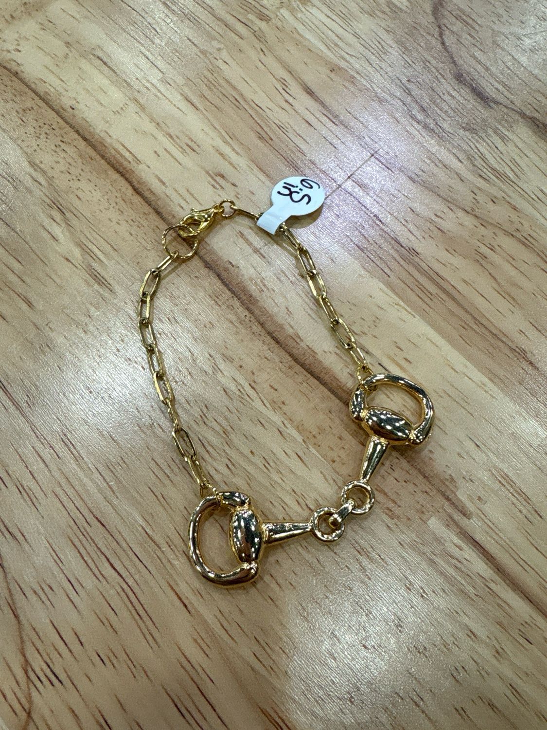 Gold Bridle Bit Chain Bracelet