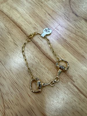 Gold Bridle Bit Chain Bracelet
