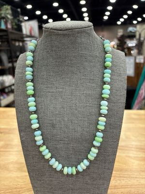 Light Blue &amp; Green Opal with Navajo Pearls