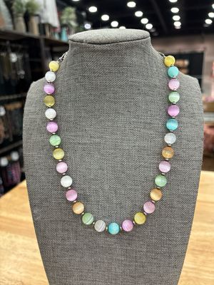 Colored Agate &amp; Navajo Pearls